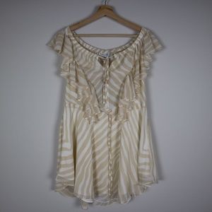 SHONA JOY Ruffle Zebra Mini Dress